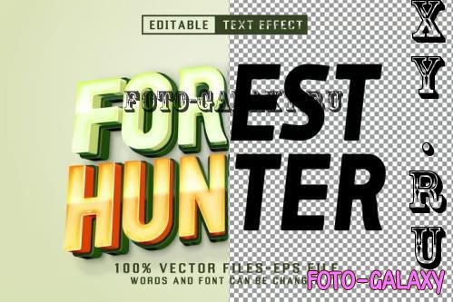 Forest Hunter 3d Text - Editable Text Effect - VUFQEDG