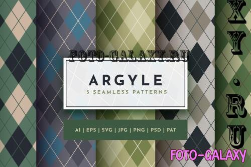 Set 5 Seamless Military Argyle Patterns - NFAXPMV
