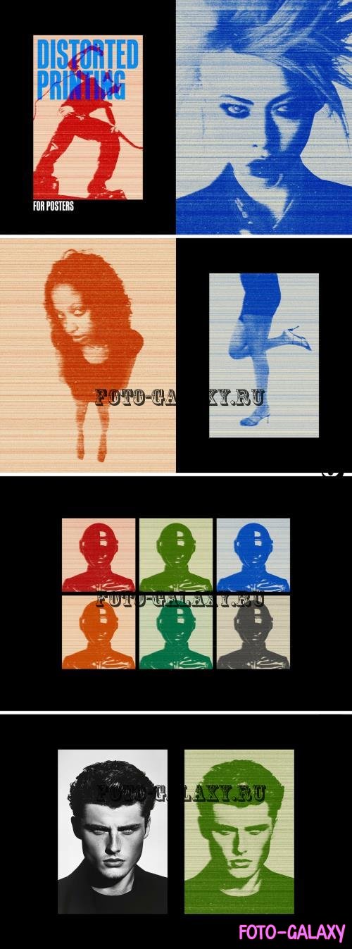 Colorful Distort Scan Poster Effect - 288439973