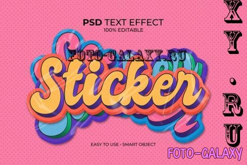 Sticker Retro Style Text Effect - TEQTE5K