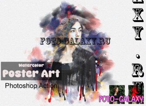 Watercolor Poster Art Photoshop Action
