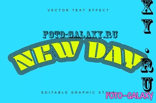 Curved Offset Vector Text Effect Mockup - T95UPQG