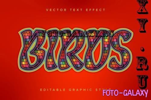 Layered Text Effect with Colourful Square Pattern - DM29P6V
