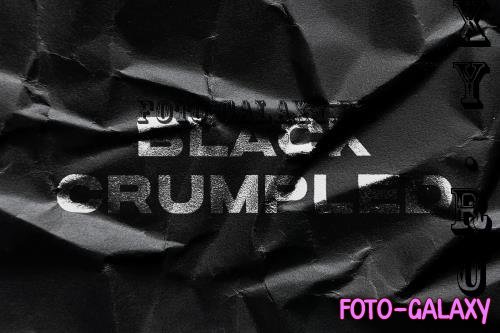 Black Crumpled Paper Texture - PZ9QHBC