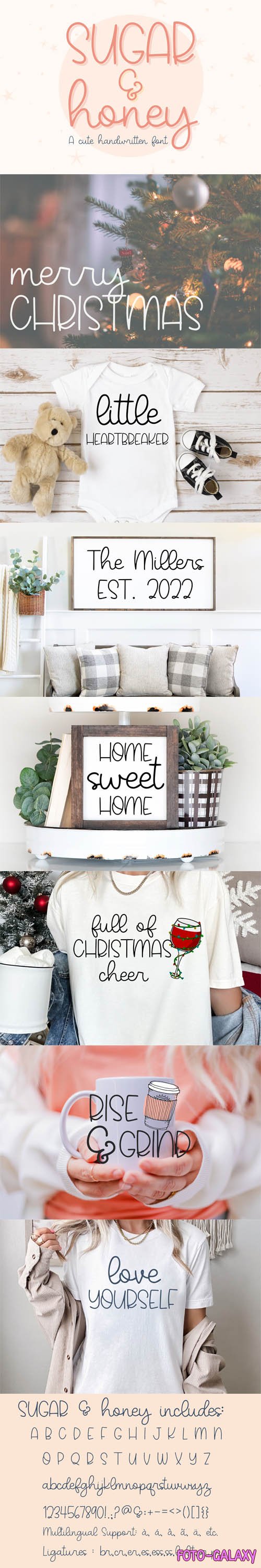 Sugar & Honey - Cute Handwritten Font