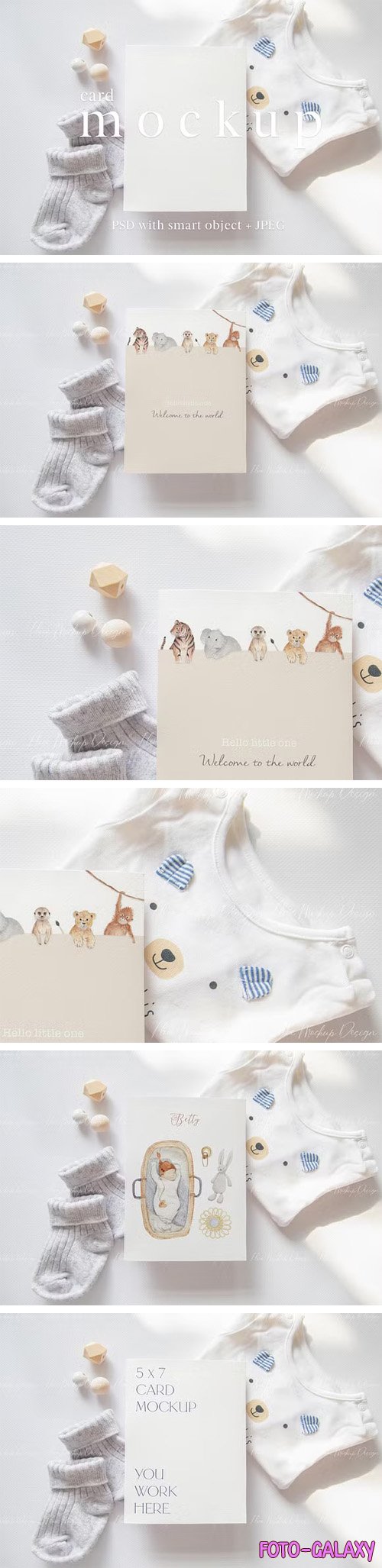 Baby Shower Card PSD Mockup Template