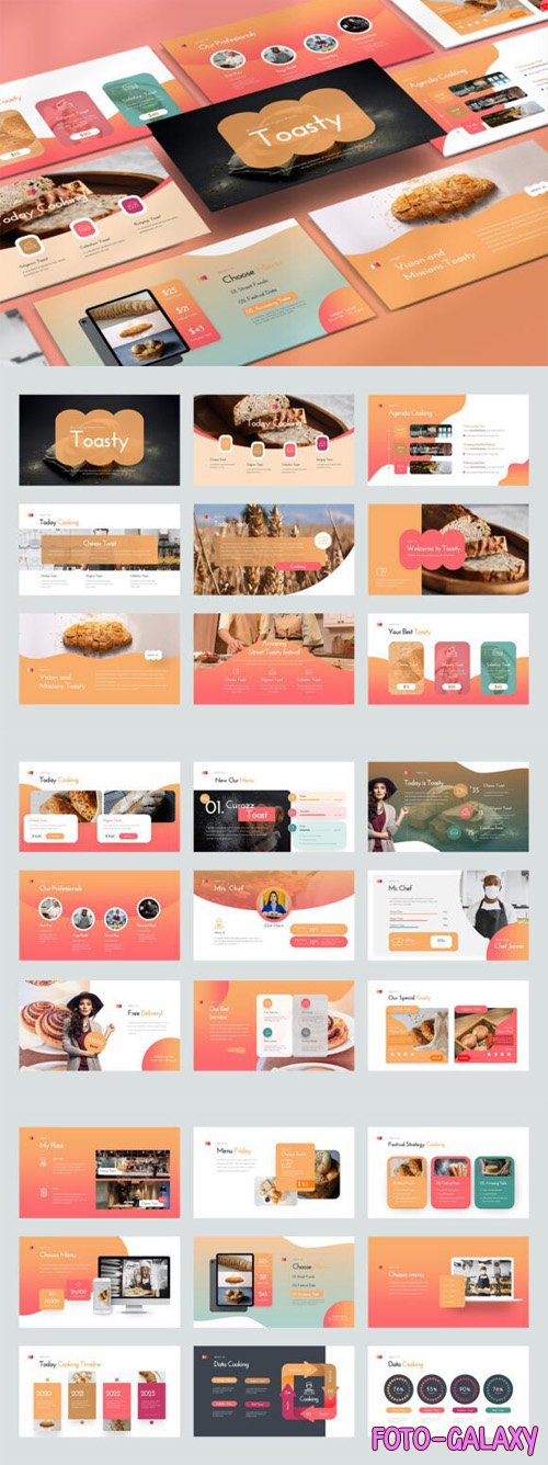 Toasty Google Slides Presentation Templates [Light / Dark]