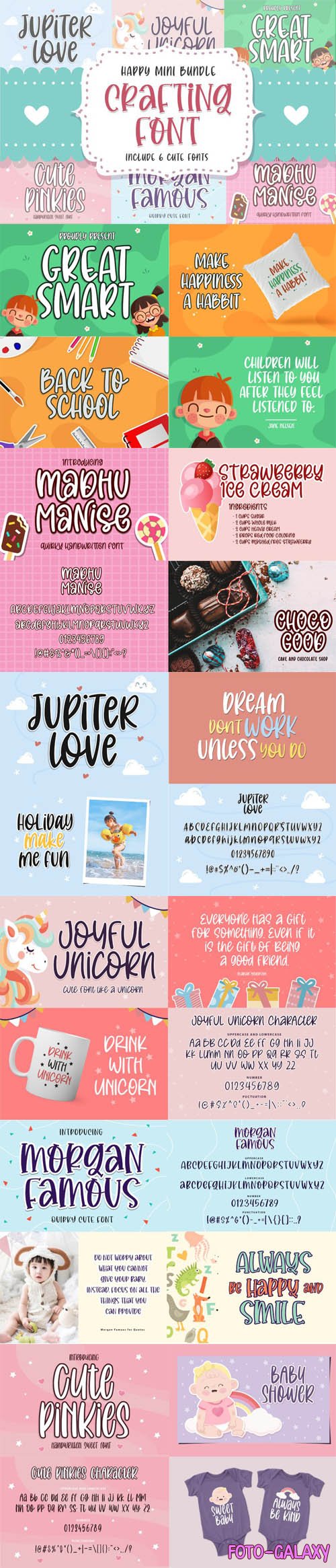 Crafting Fonts - Happy Mini Bundle