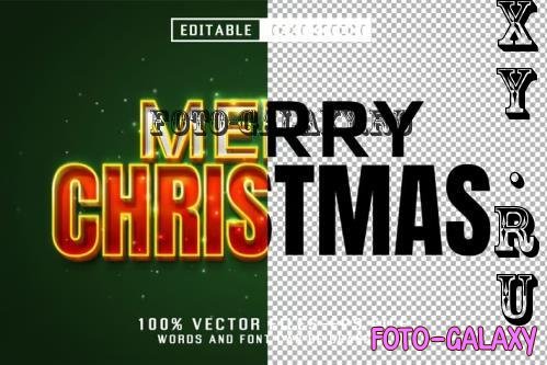 Merry Christmas Golden Text - Editable Text Effect - RHZJMT2