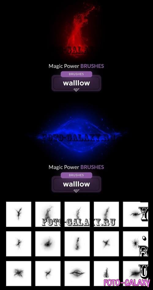 Magic power light photoshop brushes - 288634875