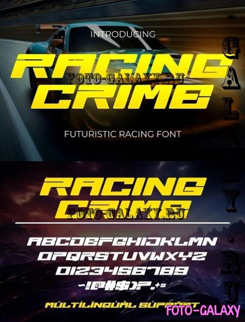 Racing Crime  Futuristic Racing Font - NHHQWBL