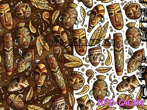 Africa Cartoon Seamless Pattern - 9D67RWU