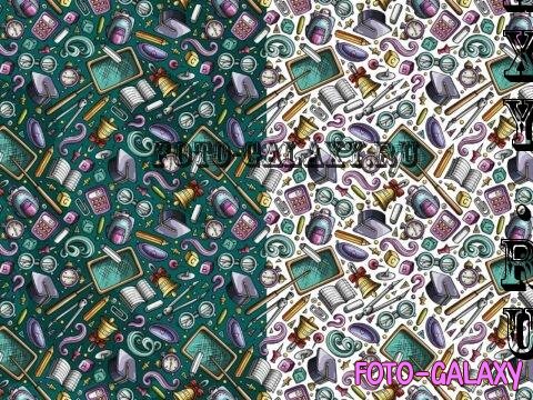 Back to School Cartoon Seamless Pattern - SMHUVNZ