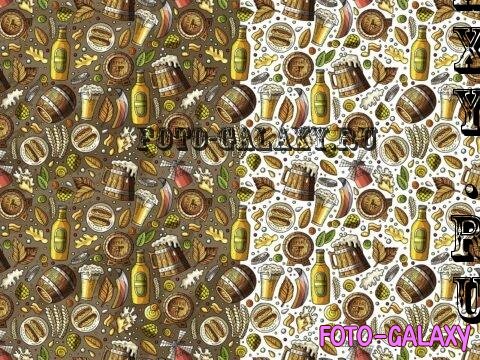 Beer Fest Cartoon Seamless Pattern - AQ8JCTV