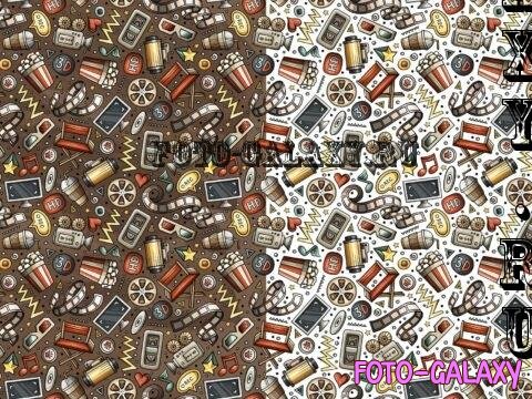 Cinema Cartoon Seamless Pattern - Z649PXQ