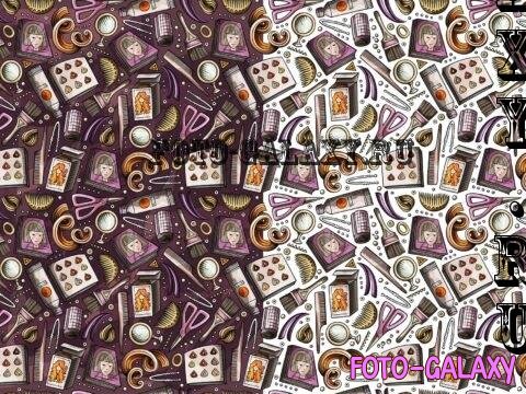 Hair Salon Cartoon Seamless Pattern - T67JZ6K