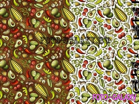 Mexican Food Cartoon Seamless Pattern - N6Q4HD3