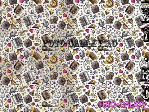 Musical Cartoon Seamless Pattern - 7ZD46DM