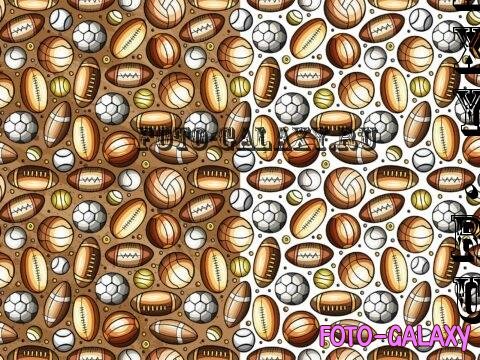 Sport Balls Cartoon Seamless Pattern - X2ZZJHK