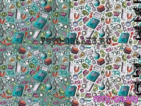 Science Cartoon Seamless Pattern Z38XBD3