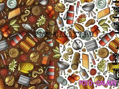 Picnic Cartoon Seamless Pattern - TECBH5P