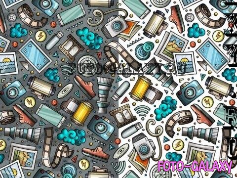 Photo Cartoon Seamless Pattern - MUJZM8Z