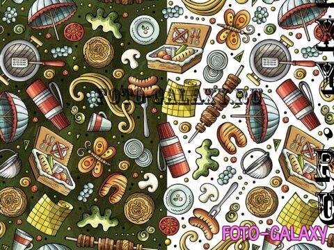 Picnic Cartoon Seamless Pattern - MG28E4R