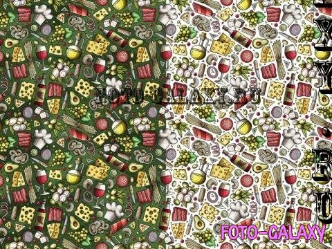 Italian Food Cartoon Seamless Pattern - 4QTZQFQ