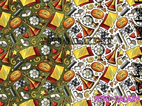 Soccer Cartoon Seamless Pattern - H8SCPBV