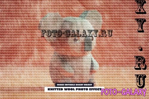 Knitted Wool Photo Effect - 288701501