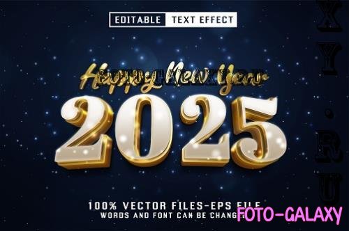 Happy New Year Golden Text - Editable Text Effect - K6YY6JT