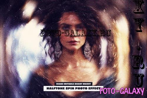 Halftone Spin Photo Effect - 288825284