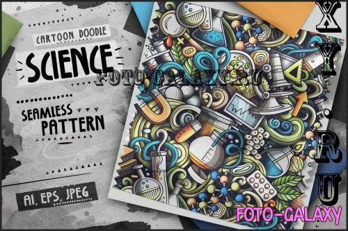Science Doodle Cartoon Seamless Pattern - HHPWL3J