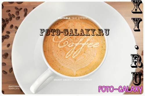 Coffee Latte Art Mockup - MPAUD2G