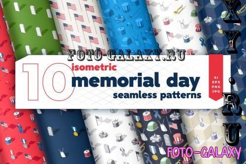 Isometric US Holidays Seamless Patterns - 82ECCSC