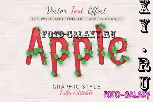 Apple Emboss Editable Text Effect - 288906361