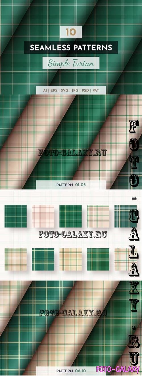 10 Seamless Simple Tartan Patterns - 282088114