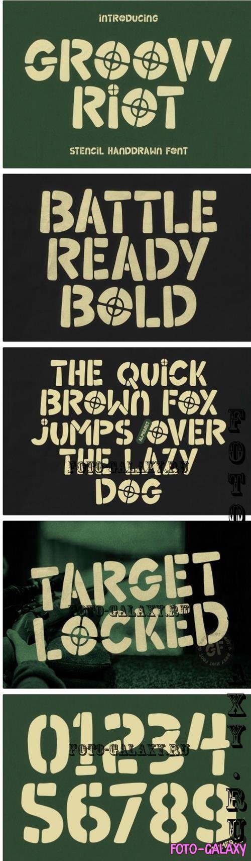 Groovy Riot - Stencil Handwritten Font