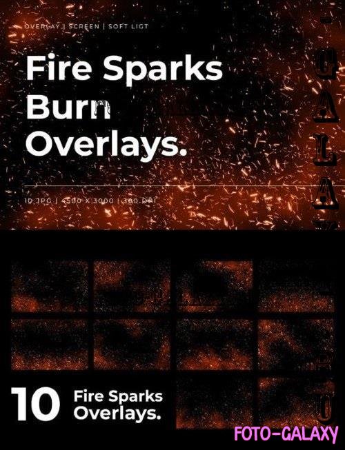 Fire Sparks Burn Overlays - 288572089