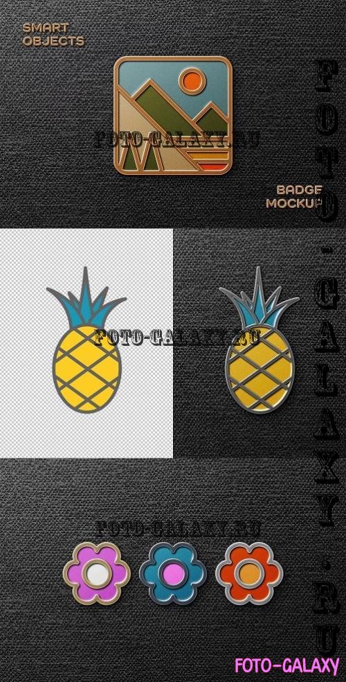 Vintage Enamel Pin Mockup - 289143352