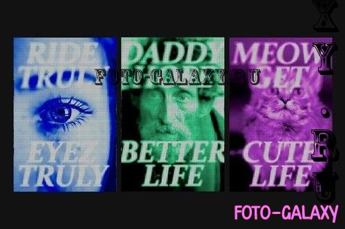 CRT Distressed Blur Text Effect - EGLS - 5C5DCF3