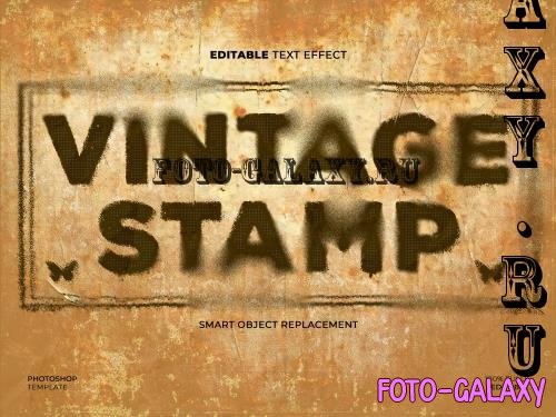 Vintage Stamp Teks & Logo Effect - RJ8HAGB