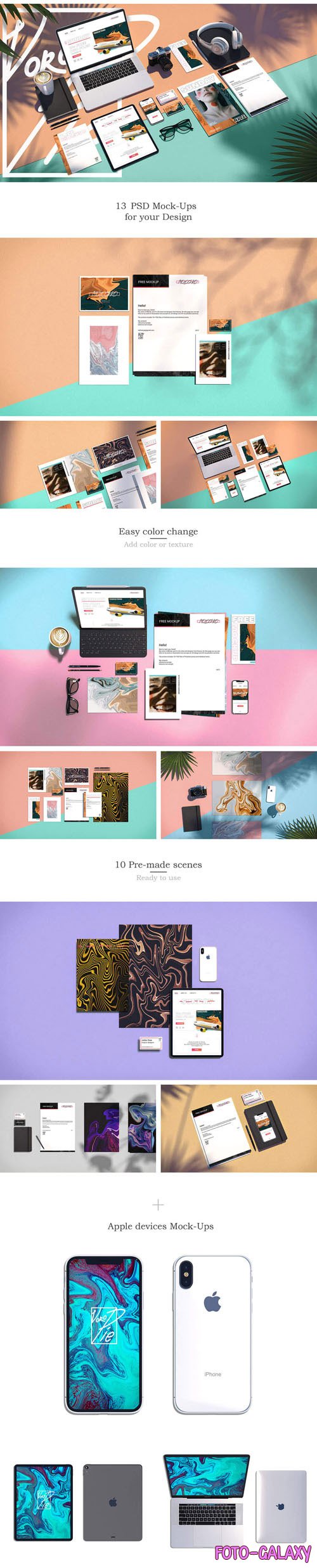 Pre-made Scenes PSD Mockups Templates