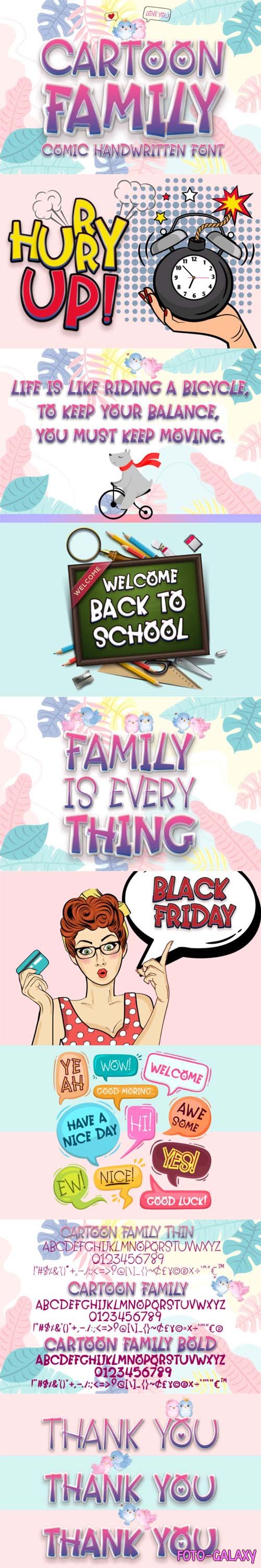 Cartoon Family - Comic Handwritten Font