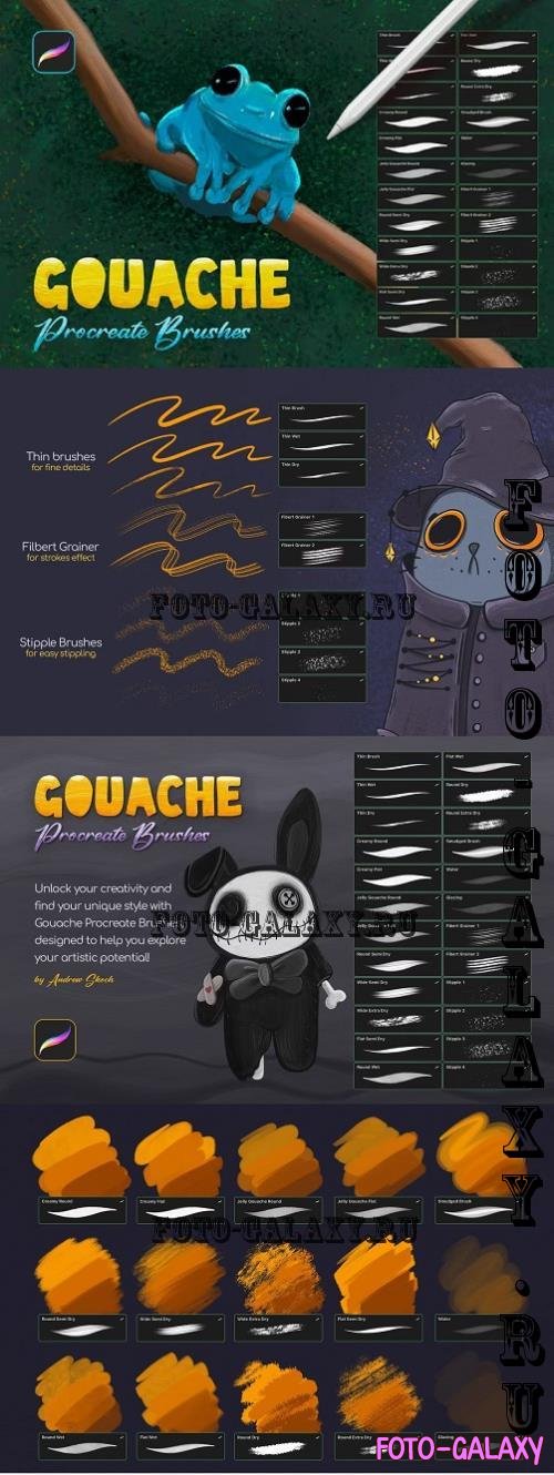 Gouache Procreate Brushes - 288311980