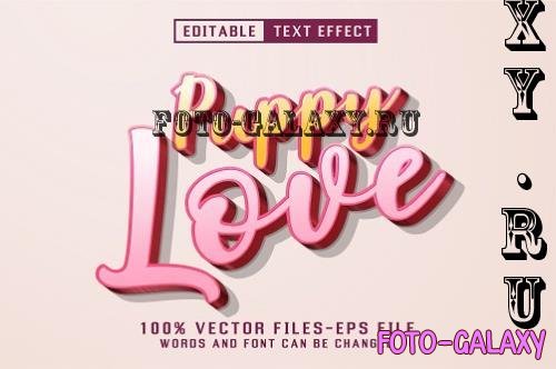 Puppy Love Cartoon Text - Editable Text Effect - RCABKFK