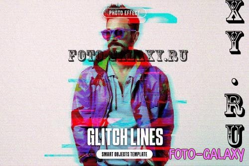 Glitch Lines Photo Effect - 289431852 - NXBNKQE