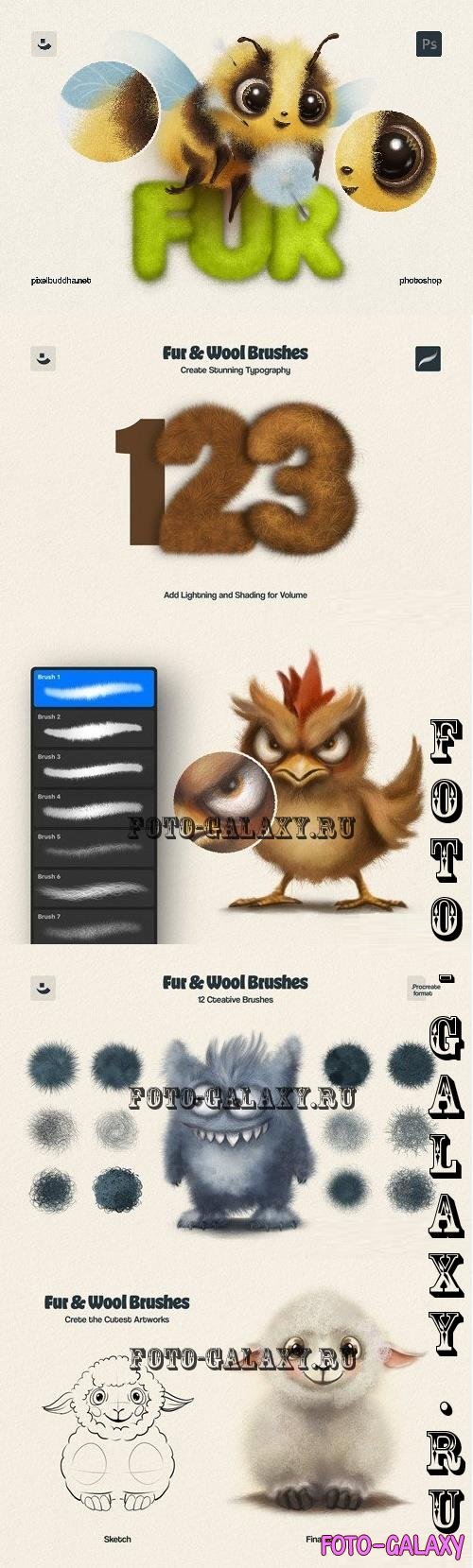 Fur Brushes for Photoshop - 289219494