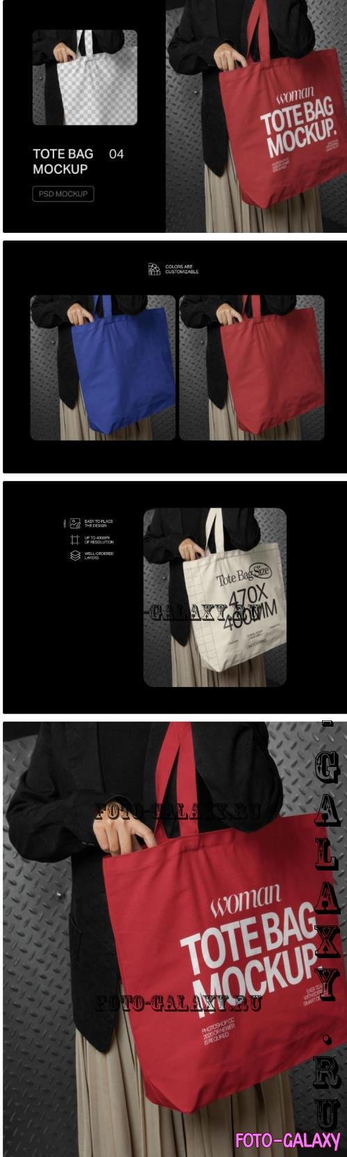 Woman Tote Bag Mockup