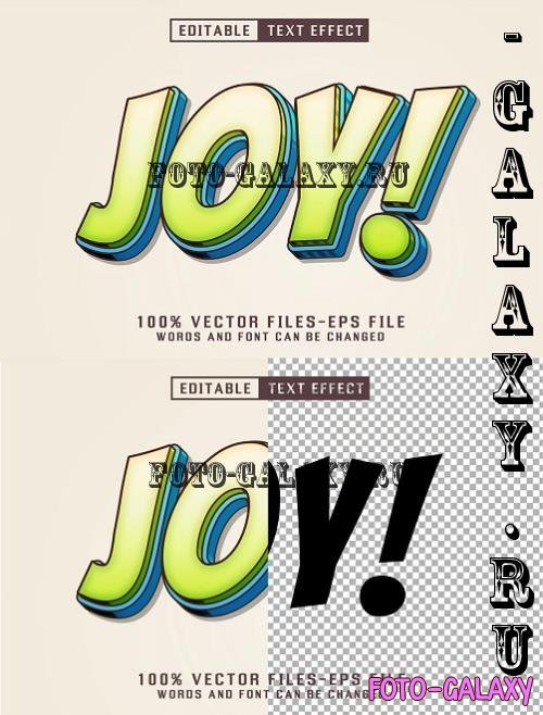 Joy Cartoon Text - Editable Text Effect - M5RS5SL